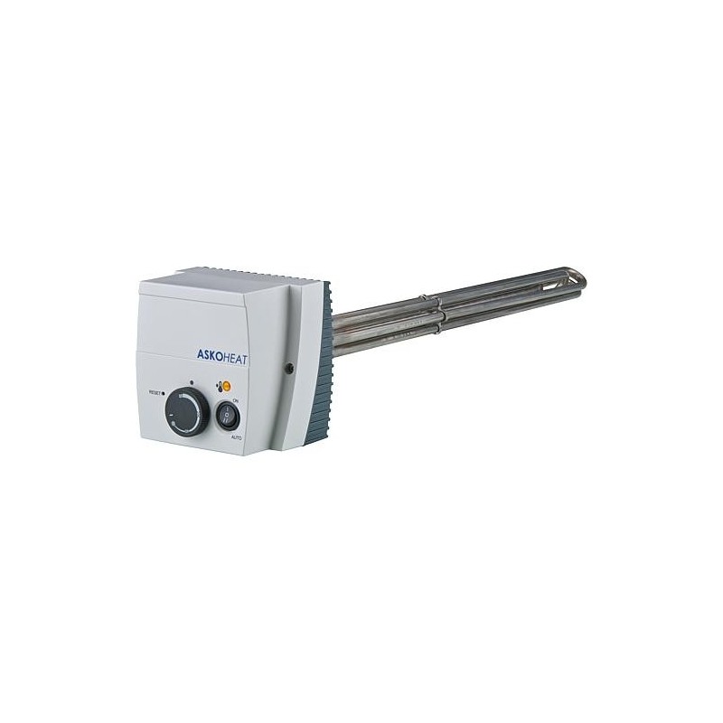 Résistance électrique AHIR-BI-C-9.0 9,0 KW, DN40 - 11/2, 230V AC/3x400 V AC, longueur de montage : 750mm