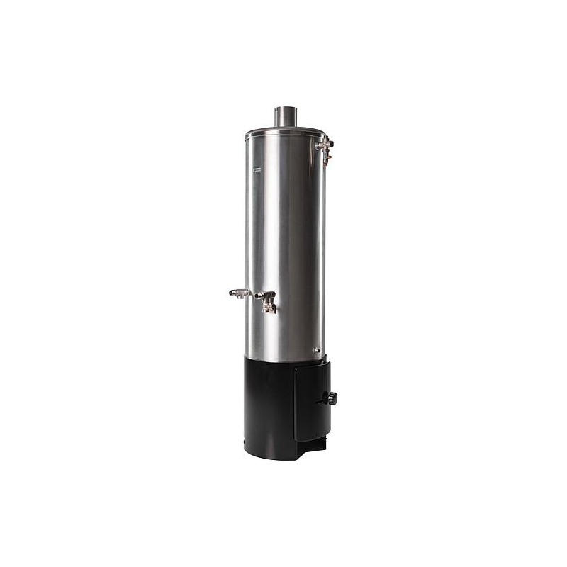 Chauffe-eau sans pression, 100L, combustion et charbon, noir