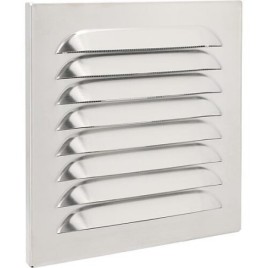 Grilles pare-pluie V2A carrées avec tubulure, DN 150