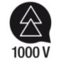 Cle a fourche KNIPEX isolée jusqu'à 1000V, mâchoire 15°, SW18