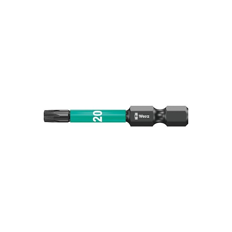 Embouts de vissage à choc Torx® Wera 867/4 IMP DC TORX® DIY Impaktor avec entraînement 1/4, revêtement diamanté, T20 x 50 mm
