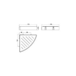 Corbeille d'angle emco loft longueur des côtés 179 mm noir/noir