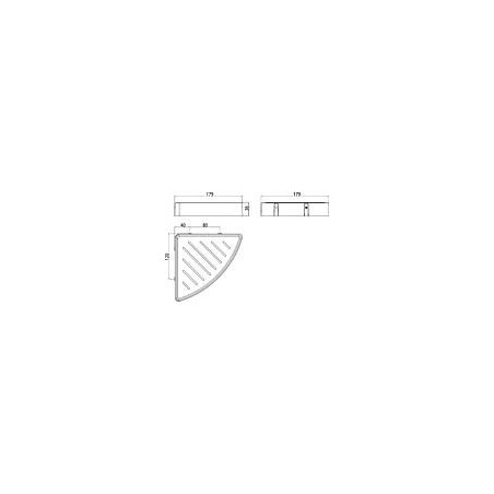 Corbeille d'angle emco loft longueur des côtés 179 mm noir/noir