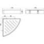 Corbeille d'angle emco loft longueur des côtés 179 mm noir/noir