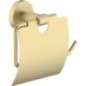 Porte-papier WC Eldrid avec couvercle laiton couleur bronze clair