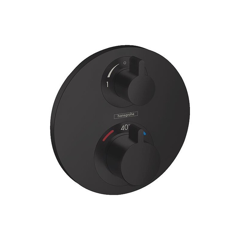 Ecostat Square encastré Hansgrohe 2 utilisateurs noir mat