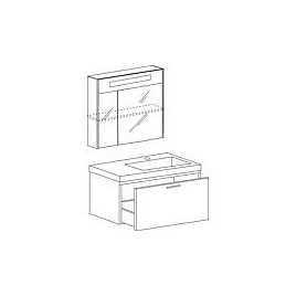 Kits de meubles de salle de bain ELISA Séries MAA, chêne Thea, largeur 905mm