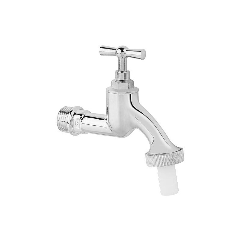 Robinet d'arrosage Schell avec poignée à garrot, chromé