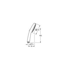 Handbrause Grohe Tempesta Cube 110 2 Strahlart Ø 110 mm chrom Eco