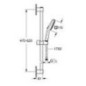 Set de douche Grohe Tempesta Cube 110 600 mm, 2 jets Ø 110 mm chromé