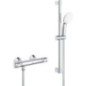 Kit mitigeur thermostatique de douche Grohe Grohtherm 500 Barre de douche 600 mm, douchette Ø 110 mm et flexible de douche