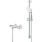 Kit mitigeur thermostatique de douche Grohe Grohtherm 500 Barre de douche 600 mm, douchette Ø 110 mm et flexible de douche