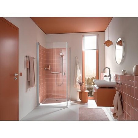 Brausethermostat-Set Grohe Grohtherm 1000 mit Brausestange 600 mm Handbrause Cube Ø 110 mm und Brauseschlauch chrom