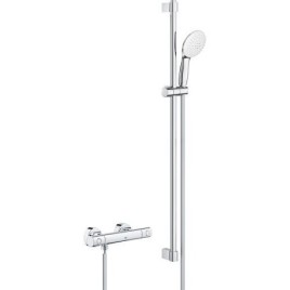 Brausethermostat-Set Grohe Grohtherm 800 C mit Brausestange 900 mm Handbrause Ø 110 mm und Brauseschlauch chrom