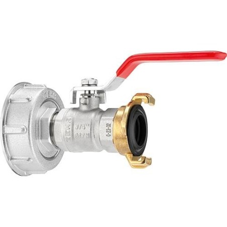 IBC Adapter Set Geka plus mit Kugelhahn und Kupplung