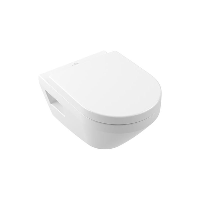 Pack combiné VetB Architectura WC suspendu à fond creux ouvert TwistFlush sans rinçage + Abattant WC Softclose, blanc