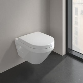 Pack combiné VetB Architectura WC suspendu à fond creux ouvert TwistFlush sans rinçage + Abattant WC Softclose, blanc
