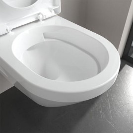 Pack combiné VetB Architectura WC suspendu à fond creux ouvert TwistFlush sans rinçage + Abattant WC Softclose, blanc