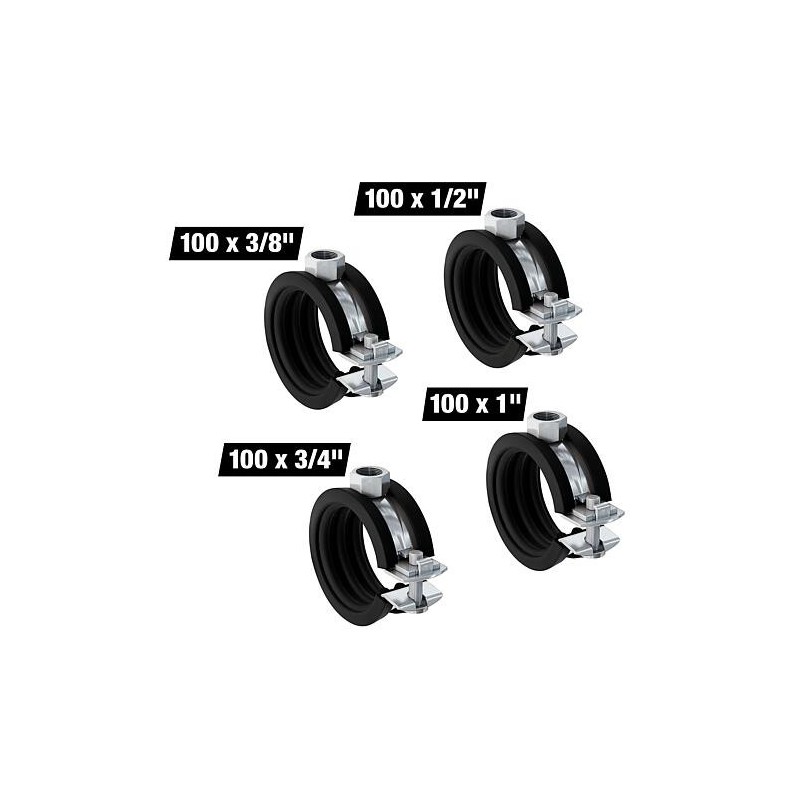 Fischer Pack promo colliers de serrage M8 - 3/8 - 1, 400 pièces