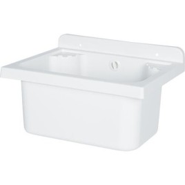 Déversoir Mini en plastique blanc, avec robinetterie, - lxP 425x340mm