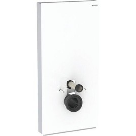 GEBERIT Monolith Plus Module sanitaire pour WC suspendu 114cm, verre blanc/aluminium