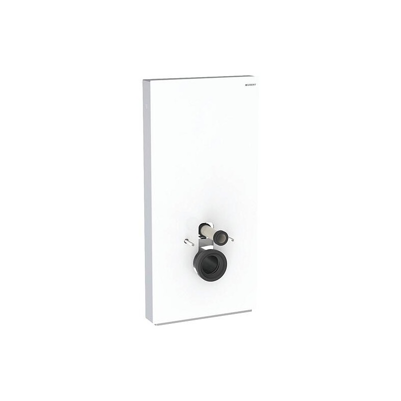 GEBERIT Monolith Plus Module sanitaire pour WC suspendu 114cm, verre blanc/aluminium