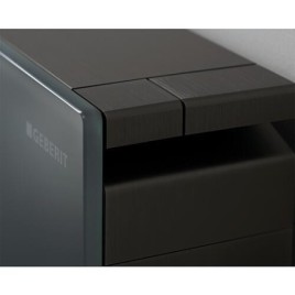 GEBERIT Monolith Plus Module sanitaire pour WC suspendu 114cm, verre blanc/aluminium