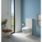 GEBERIT Monolith Plus Module sanitaire pour WC suspendu 114cm, verre blanc/aluminium