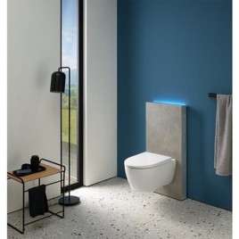GEBERIT Monolith Plus Module sanitaire pour WC suspendu 114cm, verre blanc/aluminium