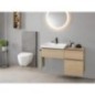 GEBERIT Monolith Plus Module sanitaire pour WC suspendu 114cm, verre blanc/aluminium