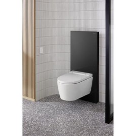 GEBERIT Monolith Plus Module sanitaire pour WC suspendu 114cm, verre blanc/aluminium