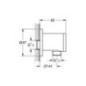 Wandanschlussbogen Grohe Tempesta DN15 mit runder Rosette chrom