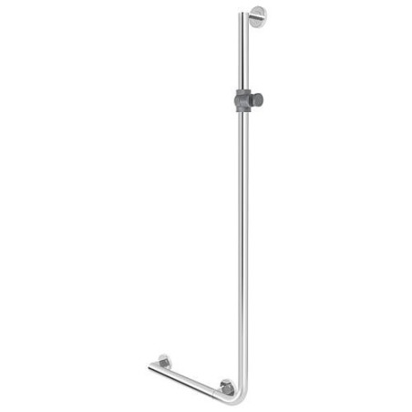 Poignée coudée Hewi avec Support de douchette 600x1250 mm, gauche