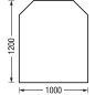 Accessoire poele plaque sol en verre 6 mm trapeze B2 1000x1200 mm