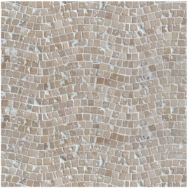 Mosaïque travertin ivoire vague