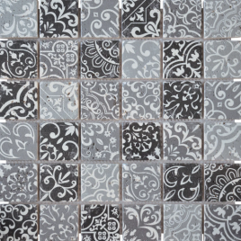 Mosaïque travertin baroque gris