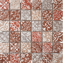 Mosaïque travertin baroque marron