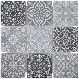 Mosaïque baroque gris