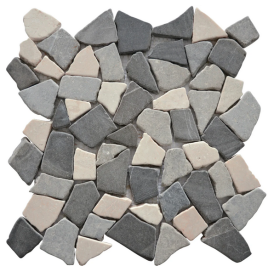 Mosaïque palladien mix gris beige