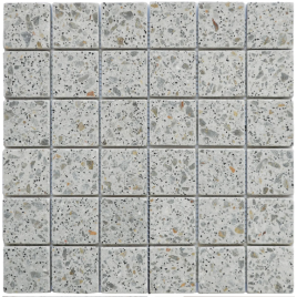 Mosaïque terrazzo light grey