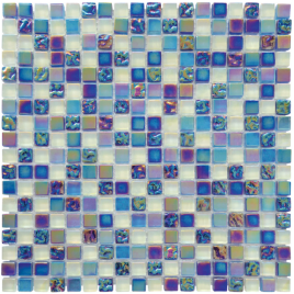 Mosaïque antiques nacre bleu