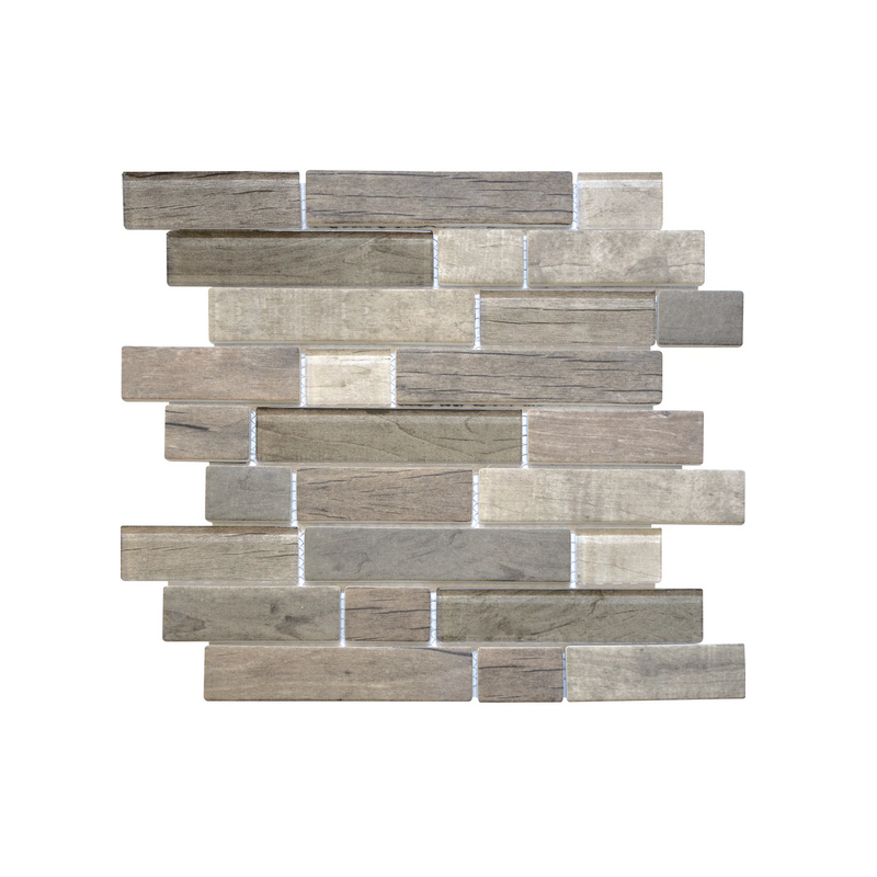 Mosaïque barrette wooden glass dark Mosaïque barrette wooden glass dark