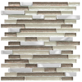 Mosaïque mf tube tissu mix brown