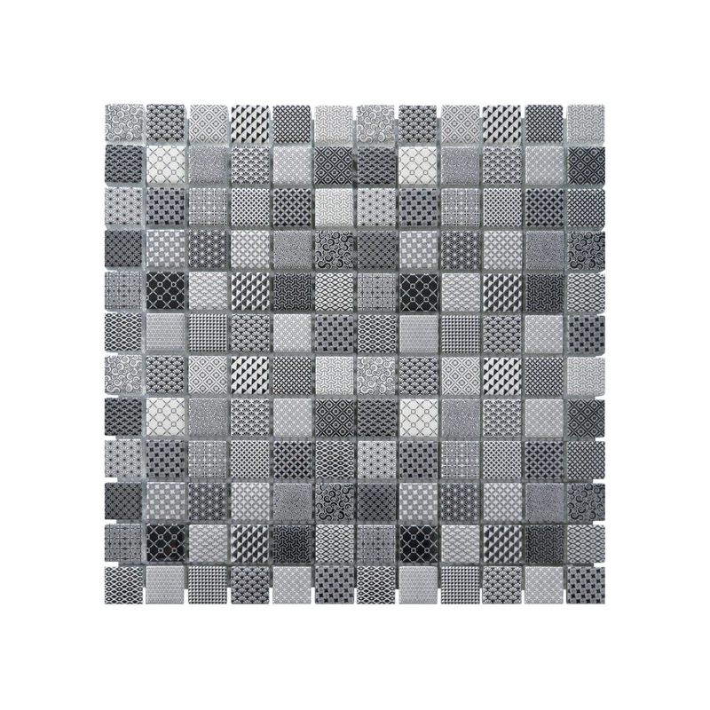 Mosaique resine mix gris