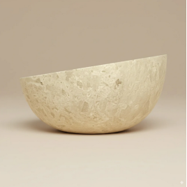 Vasque aline travertin