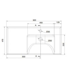 Lavabo ML 90 cuve décalée