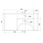 Lavabo ML 90 cuve décalée Lavabo ML 90 cuve décalée