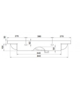 Lavabo ML 90 cuve décalée