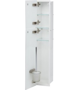 Niche à encastrer en inox pour WC intérieur revêtu par poudre blanc