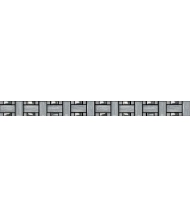 Listel Tissus Argent 48mm